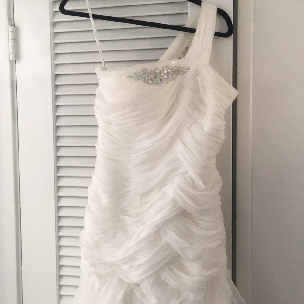 Juliet Corset back Unistrap Layered Wedding Dress
